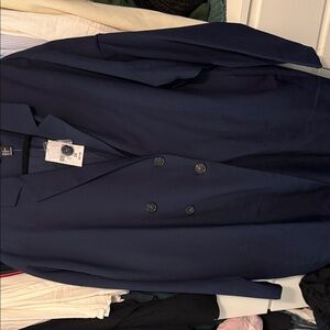 Forever 21 Women’s Deep Blue Trench Coat/Blazer